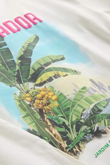 Femmes - T-shirt - relaxed fit - blanc