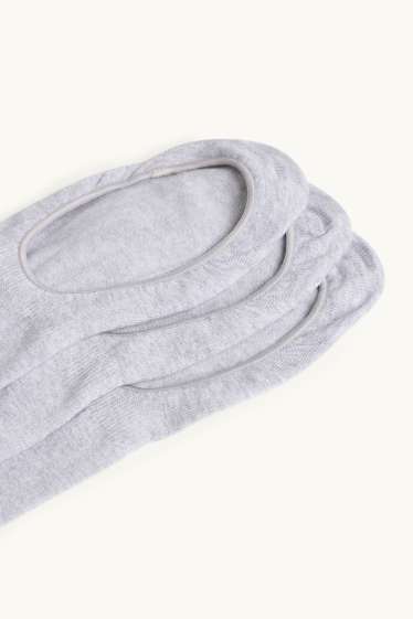 Hommes - Lot de 3 paires - chaussinettes - gris