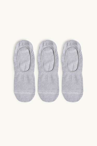 Hommes - Lot de 3 paires - chaussinettes - gris