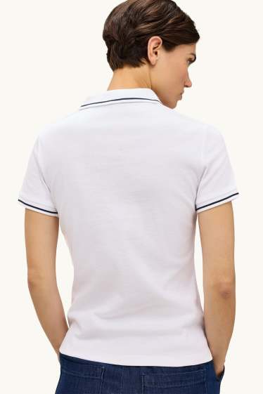 Damen - Poloshirt - Regular Fit - weiß
