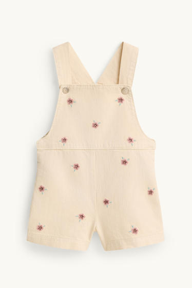 Bebeluși - fete - Floricele - compleu bebeluși - 2 piese - galben deschis