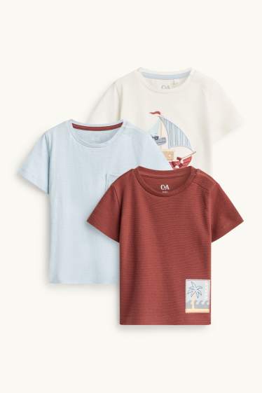 Baby Boys - Multipack of 3 - crocodile - short sleeve T-shirt - white
