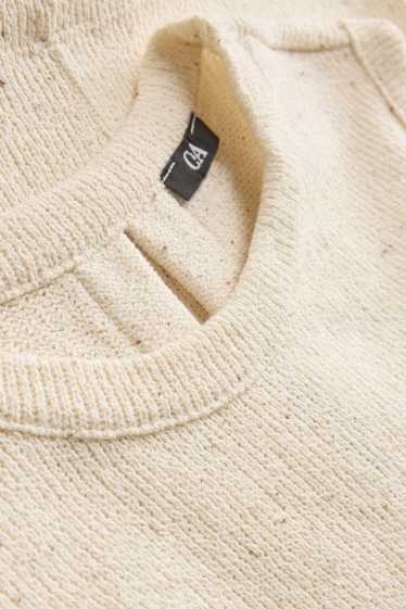 Donna - Top in maglia - bianco crema