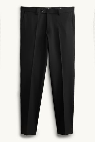 Herren - Anzughose - Slim Fit - Flex - schwarz