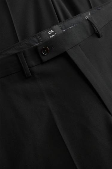 Herren - Anzughose - Slim Fit - Flex - schwarz