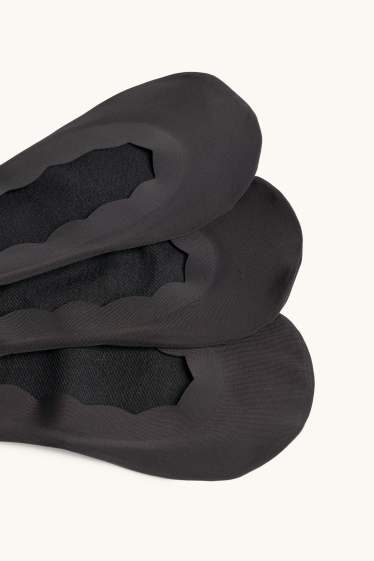 Femmes - Lot de 3 paires - chaussinettes - noir