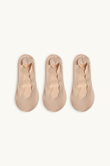 Women - Multipack of 3 - footsies - beige