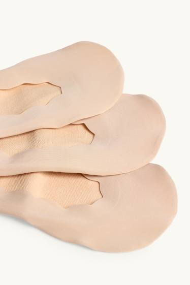 Women - Multipack of 3 - footsies - beige