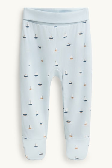 Baby Boys - Teddy bear and sailing boat - newborn outfit - 2 piece - white