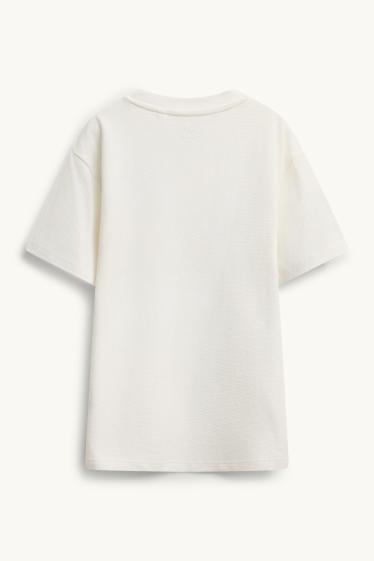 Enfants garçons - T-shirt - texturé - blanc