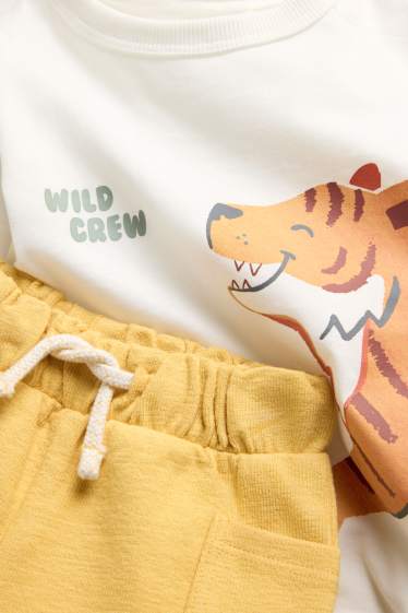 Baby Buben - Tiger - Baby-Outfit - 2 teilig - weiß / gelb