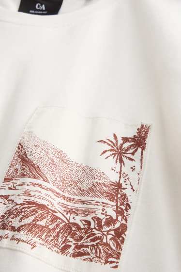 Herren - T-Shirt - Relaxed Fit - weiß