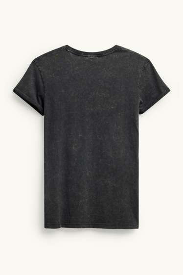 Herren - T-Shirt - Regular Fit - schwarz-melange