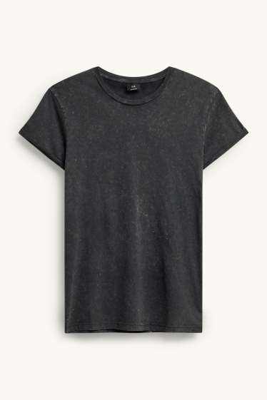 Herren - T-Shirt - Regular Fit - schwarz-melange