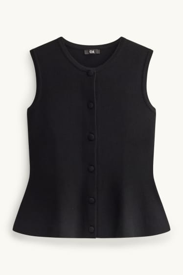 Dona - Armilla de punt de mitja - negre