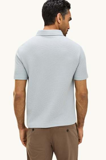 Pánské - Polokošile - regular fit - strukturovaná - šedá