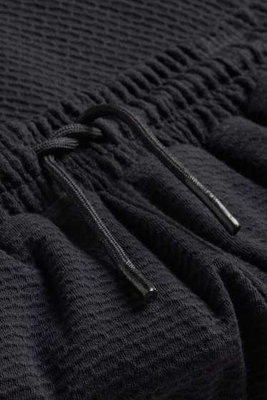 Kinder Buben - Sweatshorts - strukturiert - schwarz