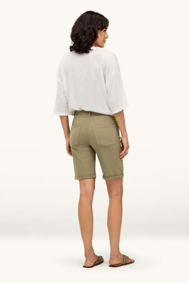 Damen - Jeans-Bermudas - khaki