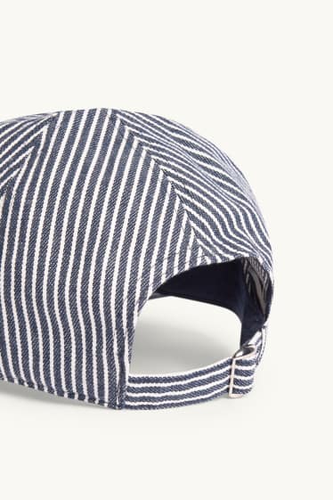 Femmes - Casquette - à rayures - bleu foncé / blanc