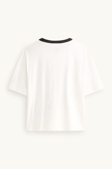 Mujer - Camiseta - blanco / negro