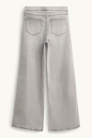 Bambine - Jeggings a gamba larga - jeans grigio chiaro