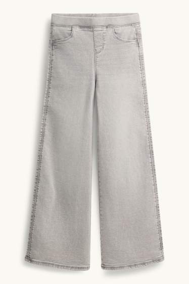 Bambine - Jeggings a gamba larga - jeans grigio chiaro
