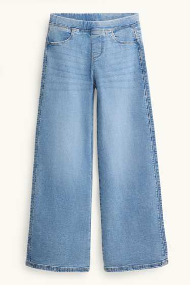 Děti - dívky - Wide leg jeans - džíny - modré
