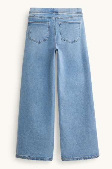 Děti - dívky - Wide leg jeans - džíny - modré