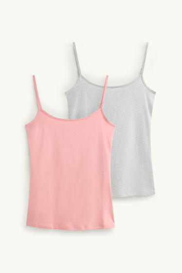 Damen - Multipack 2er - Top - zartrosa