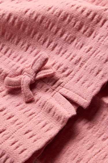 Kinderen: meisjes - Pantalon - met structuur - roze