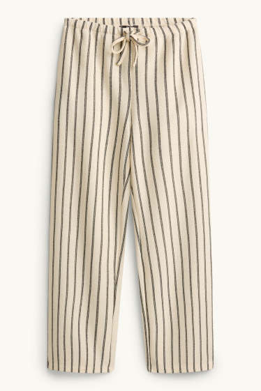 Femei - Pantaloni de trening - alb / negru