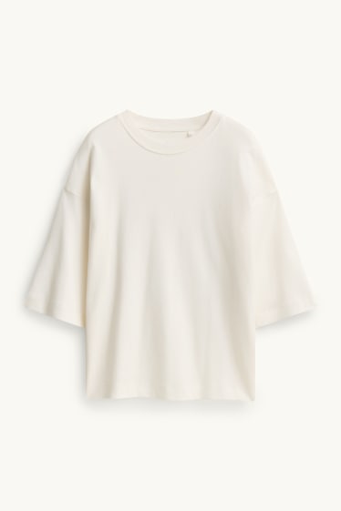Damen - T-Shirt - Oversized - weiß