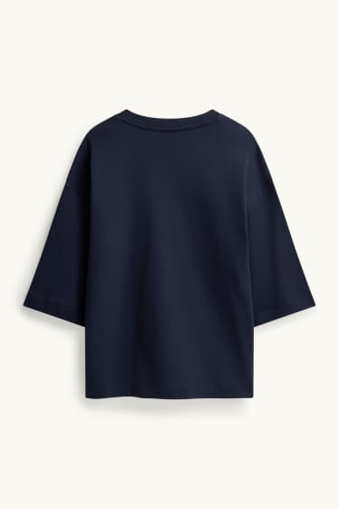 Damen - T-Shirt - Oversized - dunkelblau