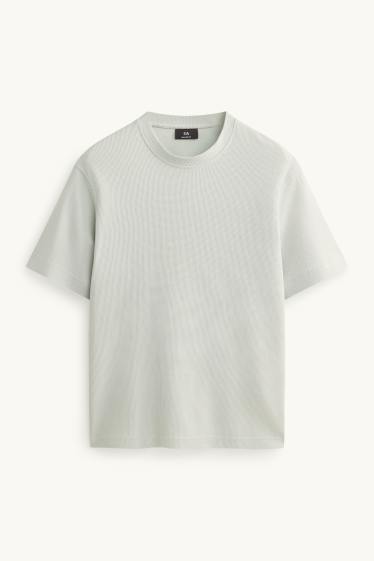 Herren - T-Shirt - Relaxed Fit - strukturiert - mintgrün