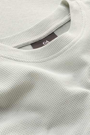 Herren - T-Shirt - Relaxed Fit - strukturiert - mintgrün