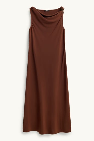 Dames - Jurk - straight fit - bruin