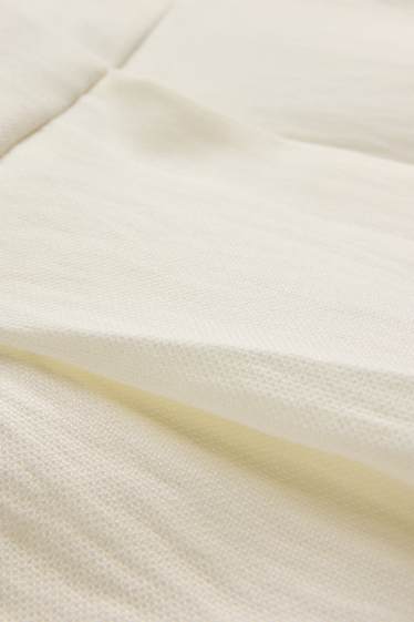 Femmes - Pantalon de bureau - high waist - regular fit - blanc crème