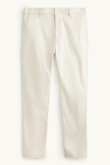 Men - Chinos - tapered fit - cremewhite