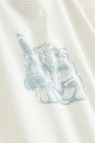 Dona - Samarreta de màniga curta - slim fit - blanc
