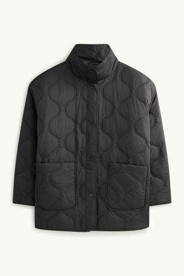 Dames - Jas met stiksels - zwart