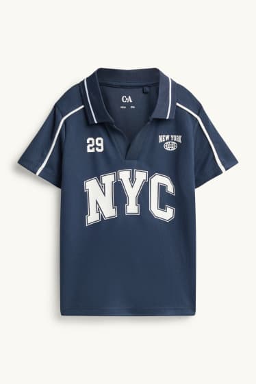 Kinder Buben - NYC - Kurzarmshirt - dunkelblau