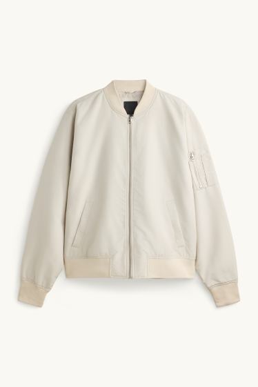 Herren - Bomberjacke - beige