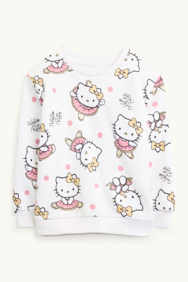 Děti - dívky - Hello Kitty - mikina - bílá