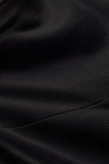 Damen - Jersey-Umstandshose - gerippt - schwarz