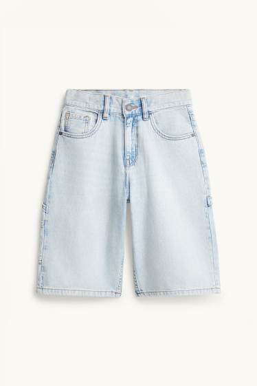Kinder Jungen - Jeans-Bermudas - helljeansblau