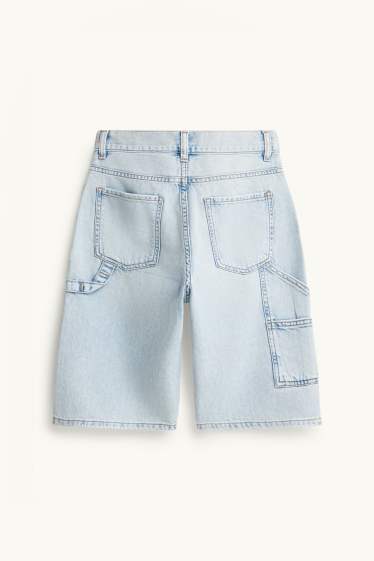 Kinder Jungen - Jeans-Bermudas - helljeansblau