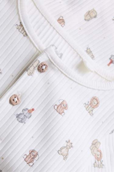 Unisex - Wilde dieren - rompertje - wit