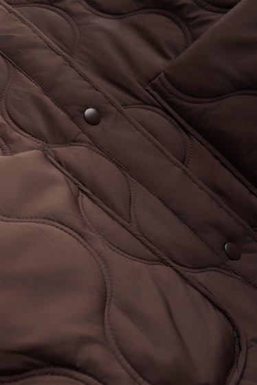 Dames - Jas met stiksels - bruin