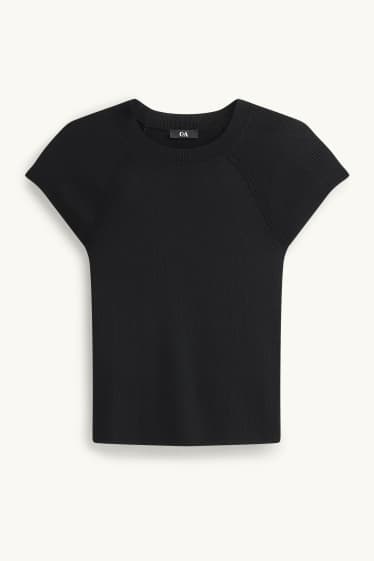 Donna - Maglione - a maniche corte - nero