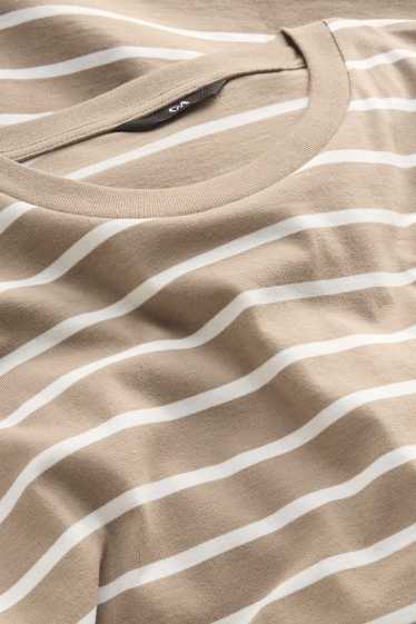 Herren - T-Shirt - Regular Fit - gestreift - beige